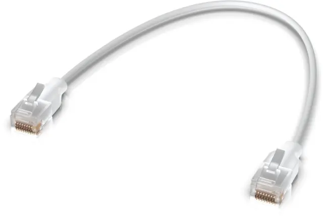 Ubiquiti UACC-Cable-Patch-EL-0.15M-W-24 networking cable Translucent, White Cat6