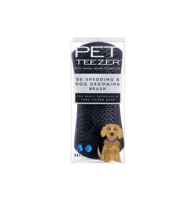 Pet Teezer De-Shedding & Dog Grooming Brush Μωβ/Μαύρη Βούρτσα για Σκύλους Μεσαίου και Μεγάλου Μεγέθους, 1τμχ