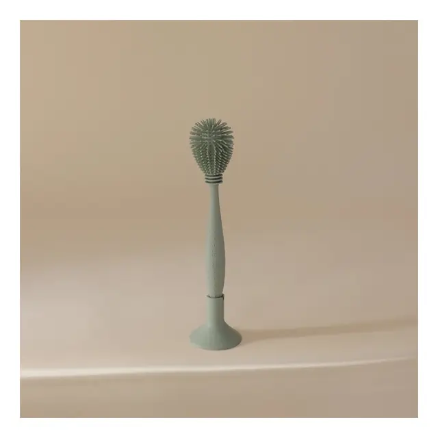 Βούρτσα Σιλικόνης για Μπουκάλια Cambridge Blue - Mushie 3