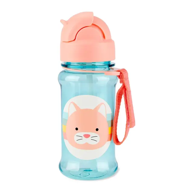 Skip Hop Zoo Tritan Παγούρι με Καλαμάκι 355ml Cat Blue