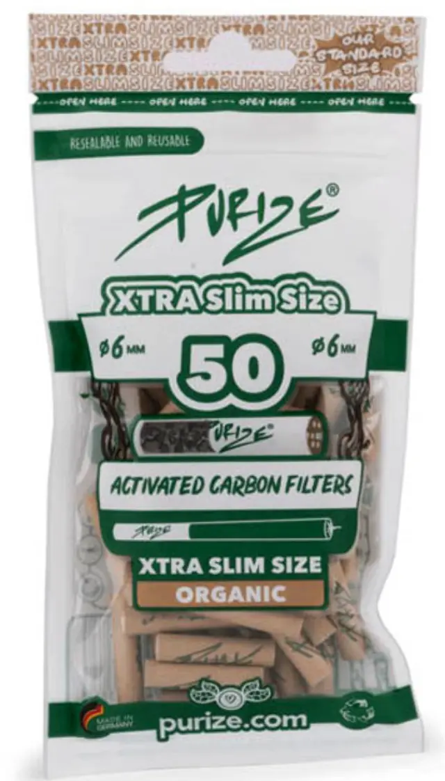Φίλτρο Purize Extra Slim 50 Ενεργού Ανθρακα 6mm - Organic