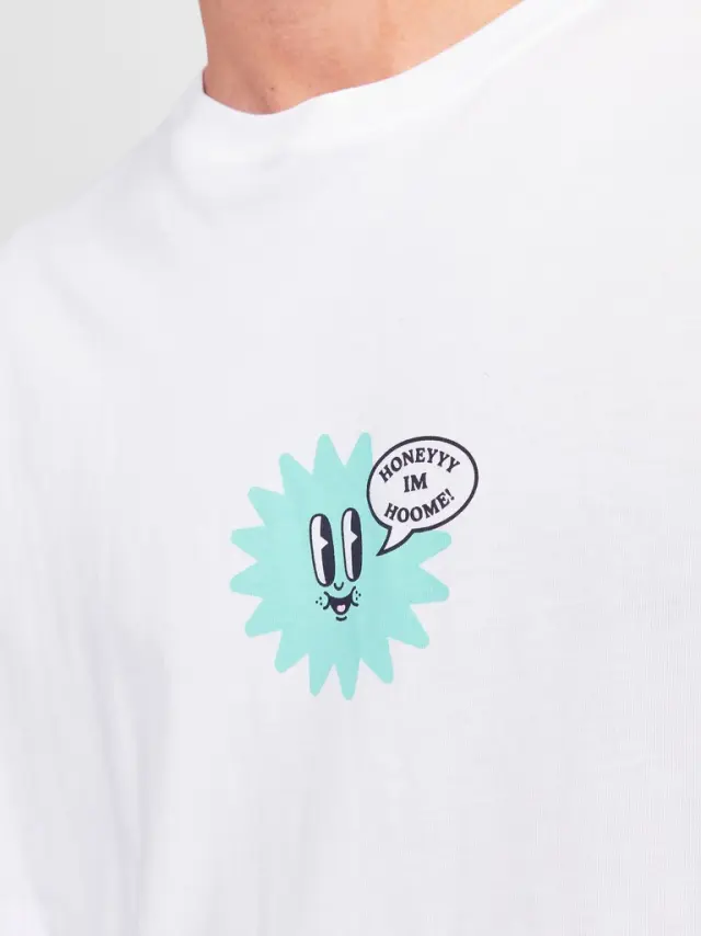 JORDECAL TEE SS CREW NECK TG LN bright white 2