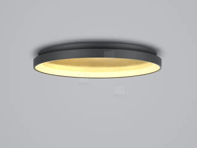 MORI Πλαφονιέρα Οροφής LED Dimmable 2700K–3000K Μαύρο-Χρυσό IP20 Μαύρο Μαύρο/Χρυσό Χρυσό 2