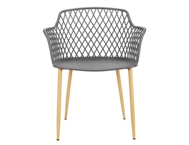 Καρέκλα κήπου Malaga Home Deco Factory με διαστάσεις 54.1x62.2x80cm - Grey HDO2240F 3