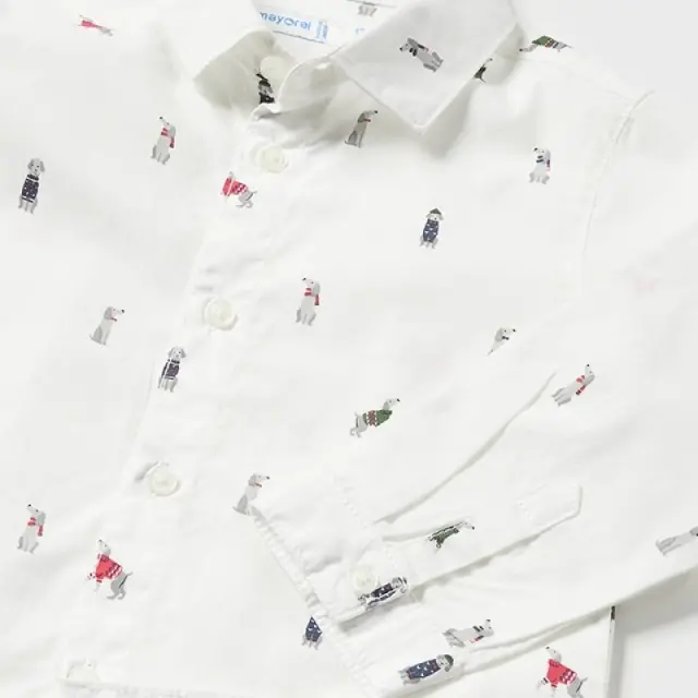 Baby 6 μηνών έως 4 ετών Πουκάμισο σταμπωτό Better Cotton λευκό - 12M 2