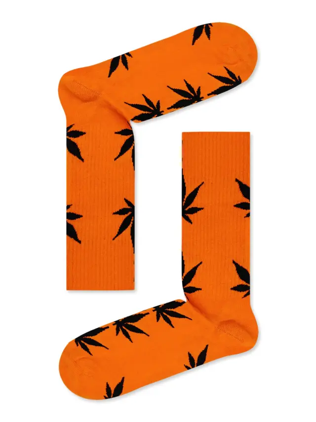 Βαμβακερή Κάλτσα με Σχέδια Marijuana NODO