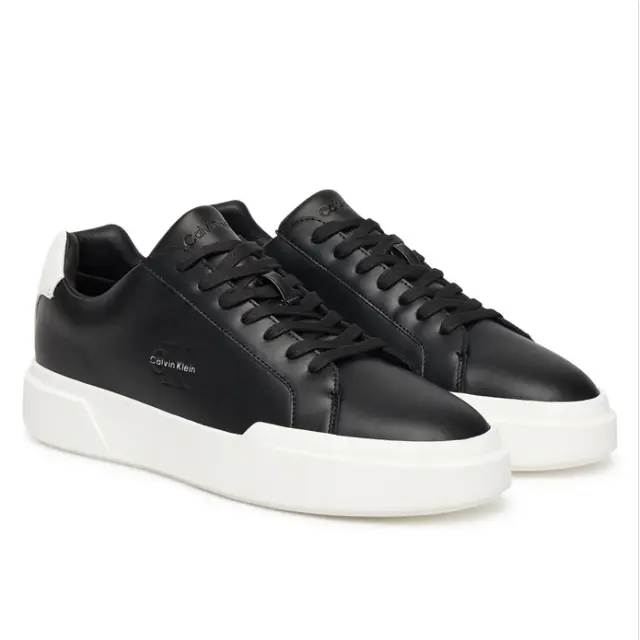 Ανδρικά Δερμάτινα Sneakers Calvin Klein YM0YM01344-06W Μαύρα Μαύρο - 41 2