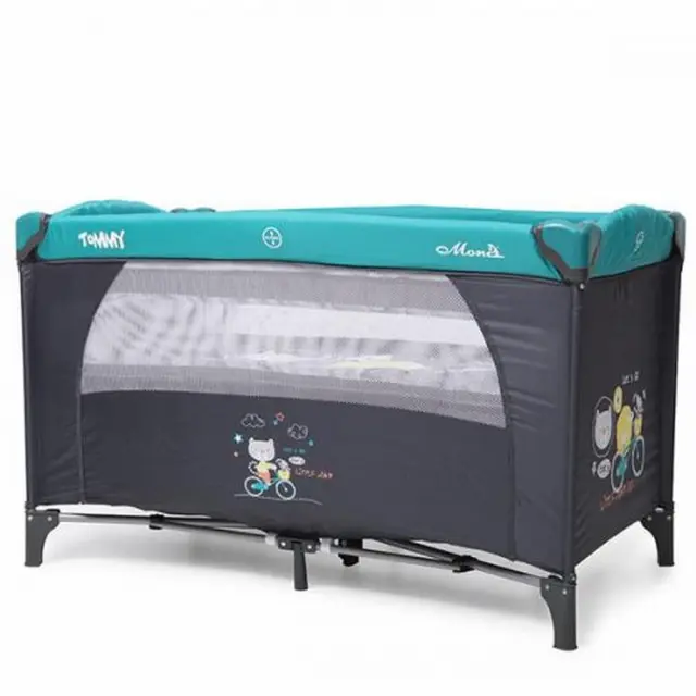 MONI - Folding cot Tommy blue - 3800146246945