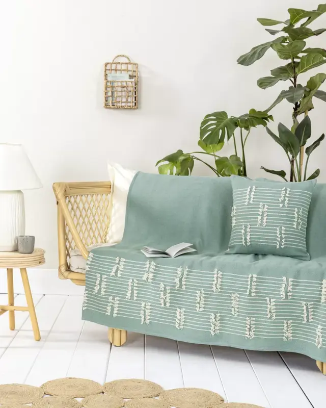 Ριχτάρι Διθέσιο 180x250 Nima Isola Petrol 100% βαμβακερό
