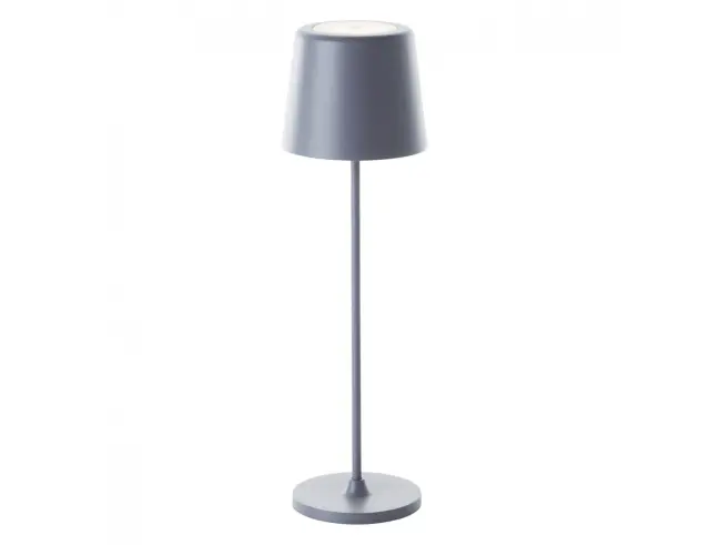 Επιτραπέζιο φωτιστικό LED Brilliant Kaami με μπαταρία, USB, ισχύ 2W και διαστάσεις 10x10x37cm - Ματ Γκρι 3