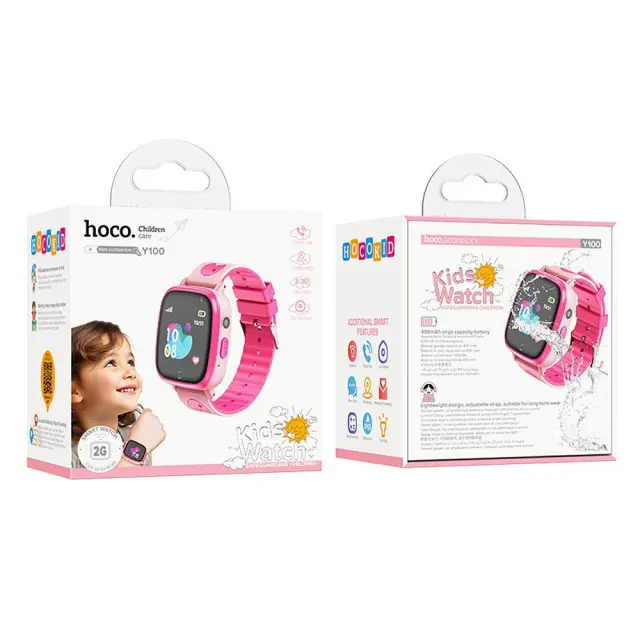 Kids Smartwatch Hoco Y100 2G 400mAh 1.44” με Δυνατότητα Κλήσεων Ροζ 3