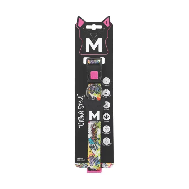 M Pets Urban Style Περιλάιμιο Graffiti Dog Μονόχρωμο - L