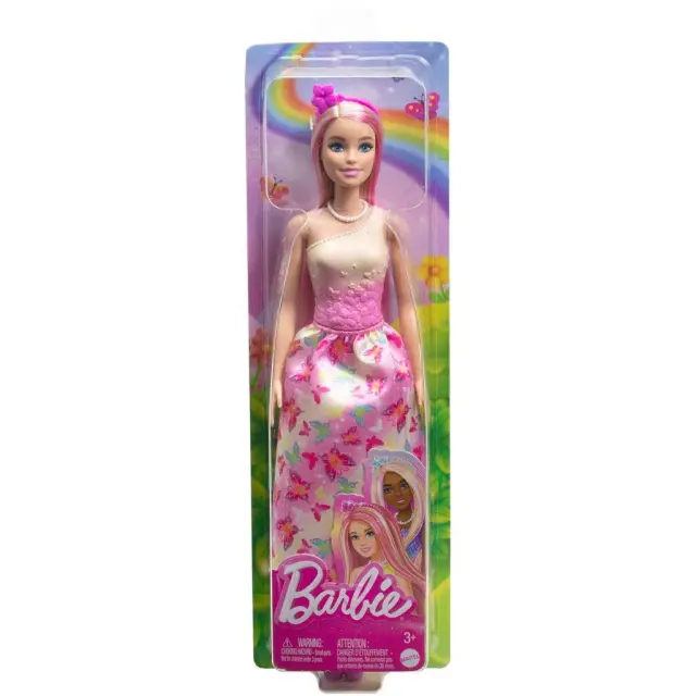 Barbie A Touch of Magic Πριγκίπισσα Κούκλα με Ροζ Ανταύγειες Mattel (HRR08