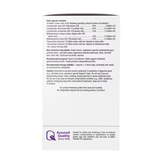 Webber Naturals Probiotic 10 Billion 5 Probiotic Strains 2