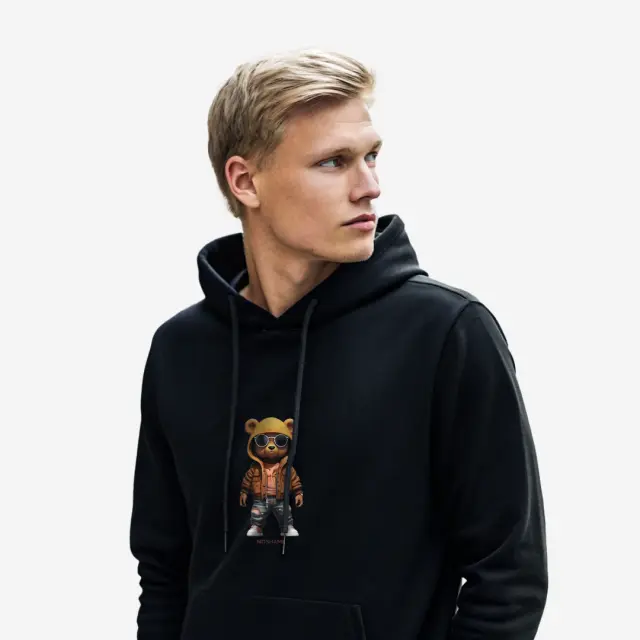 Φούτερ Noshame® Μαύρο με τύπωμα Teddy G.O.A.T. - 512548 - XXL