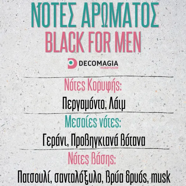 Άρωμα για κερί και σαπούνι 50ml, Black for men 2