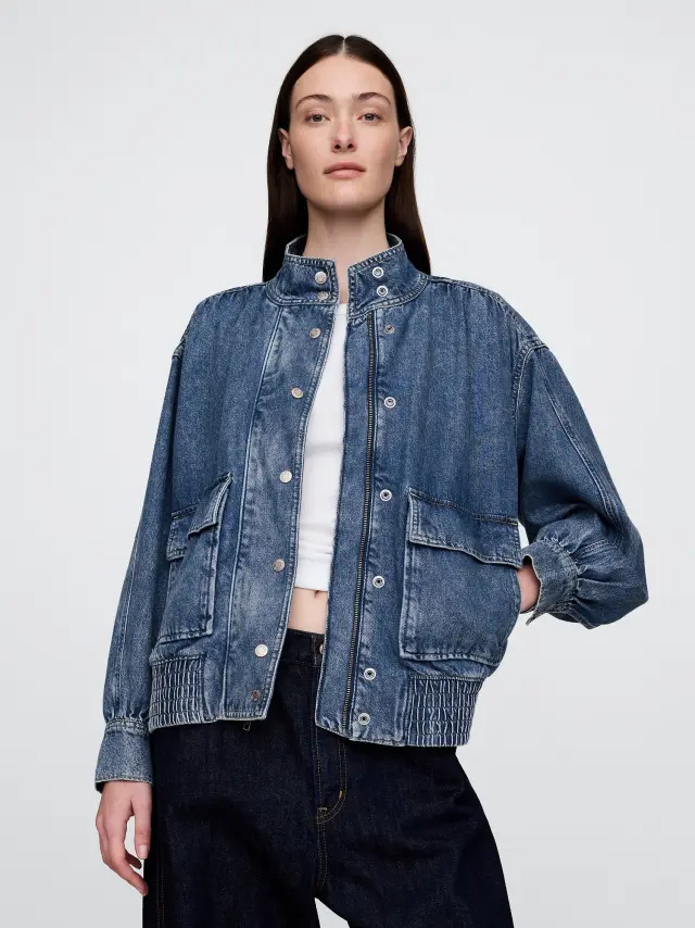 UltraSoft Denim Bomber Πανωφόρι Medium indigo - M