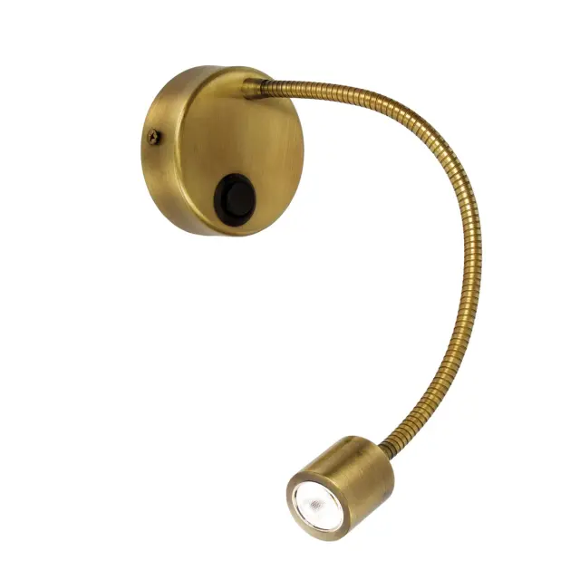 Adair 04023/BS Απλίκα τοίχου σπιράλ led με διακόπτη μπρούτζος Bronze Ορείχαλκος