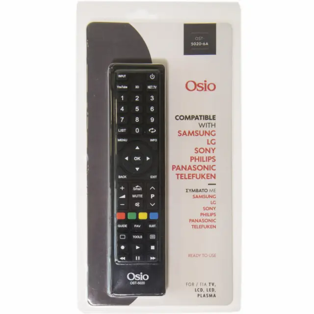 Τηλεχειριστήριο Για Smart Τηλεοράσεις Samsung, LG, Sony, Philips, Panasonic, Telefunken OSIO OST-5020-6A 2