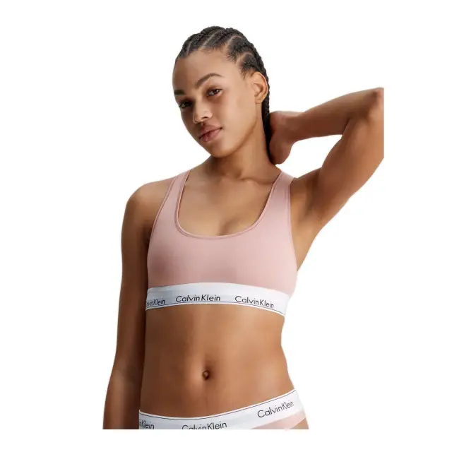 Calvin Klein Γυναικείο Μπουστάκι Unlined Bralette Modern Cotton, Χρώμα Subdued