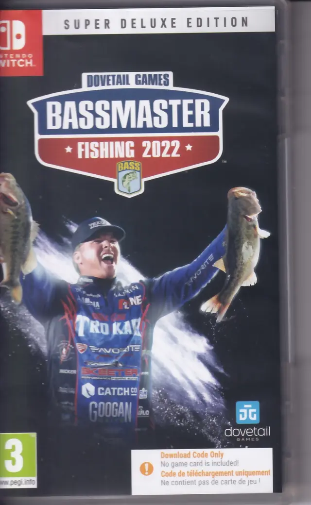 Bassmaster Fishing Deluxe 2022 Code in Box Nintendo Switch