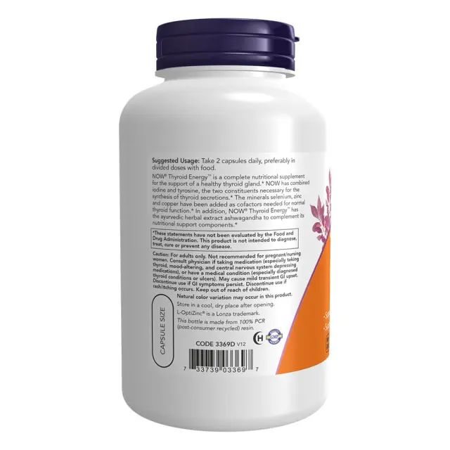Now Foods Thyroid Energy™ 180 Veg Capsules 3