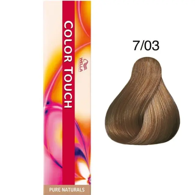Wella Color Touch Pure Naturals 7/03 Ξανθό Φυσικό Χρυσό 60ml 2