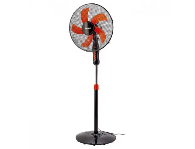 Ανεμιστήρας Ορθοστάτης Daewoo DDV166 με διάμετρο 40cm, ρυθμιζόμενο ύψος, ισχύ 50W και 3 ταχύτητες - Μαύρο/ΠορτοκαλίDDV166