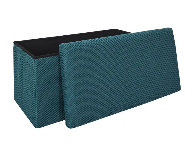 Ταμπουρέ Atom Home Deco Factory με αποθηκευτικό χώρο και διαστάσεις 76x38x38cm - Blue HD0467 3