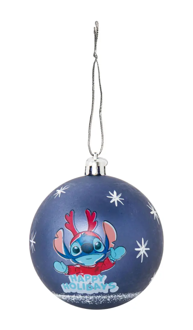 Σετ 6 Χριστουγεννιάτικες Μπάλες Disney Stitch 8 cm Blue -WD16738 3
