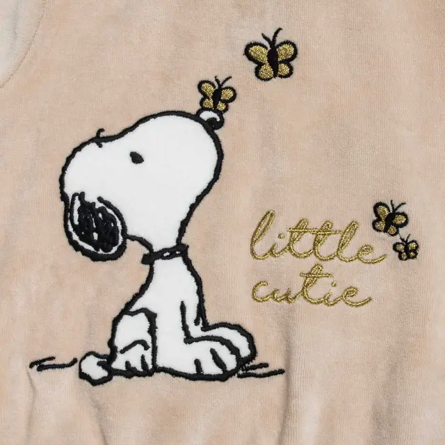 Σετ φόρμας βελουτέ Snoopy με κέντημα 3