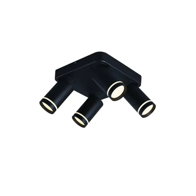 AcaLight Offer NETTO ΦΩΤΙΣΤΙΚΟ ΕΠΙΤΟΙΧΟ ΑmmΩΔΕΣ ΜΑΥΡΟ ΑΛΟΥΜΙΝΙΟ ΣΥΜΒΑΤΙΚΟ 4ΧGU10 IP20 210Χ135mm