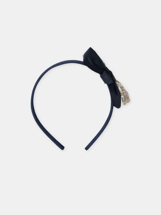 Παιδική Στέκα Μαλλιών Navy Bow ΜΠΛΕ - One Size