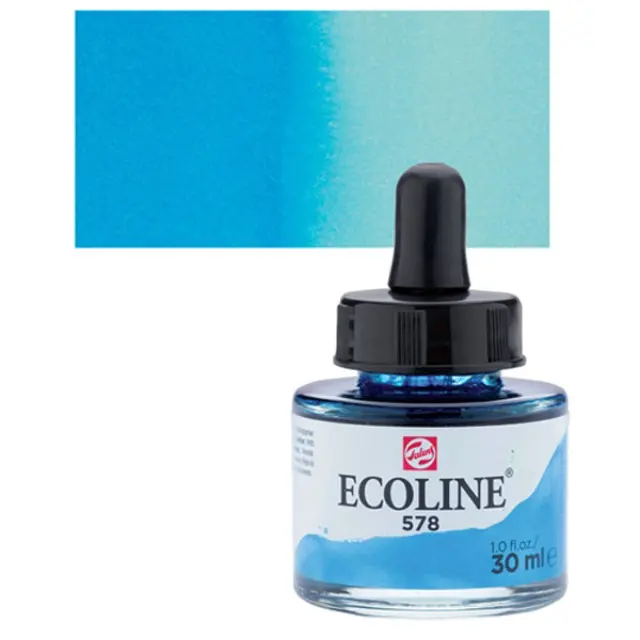 Μελάνι Talens Ecoline - 578 Sky Blue Cyan - 30ml