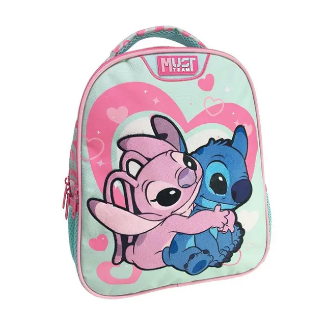 Must Σχολική Τσάντα Πλάτης Νηπίου 2 θήκες Stitch & Angel (000565150)