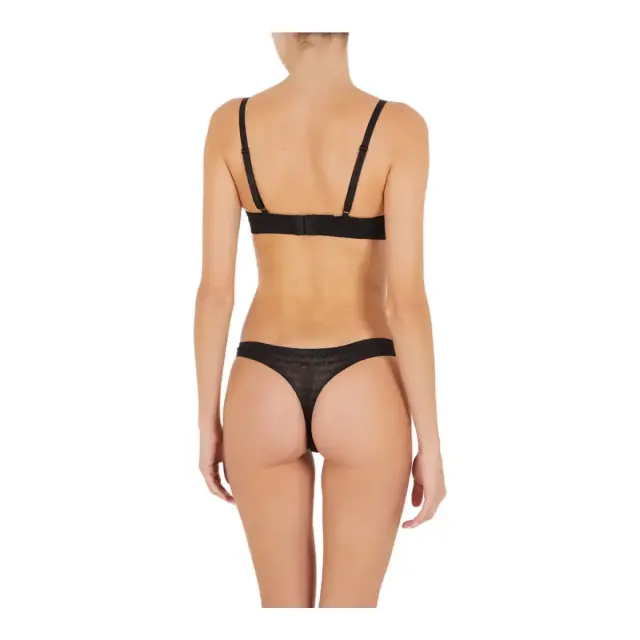 Emporio Armani Γυναικείο Σουτιέν Push-up Logo Pattern, Χρώμα Μαύρο - 75B 2