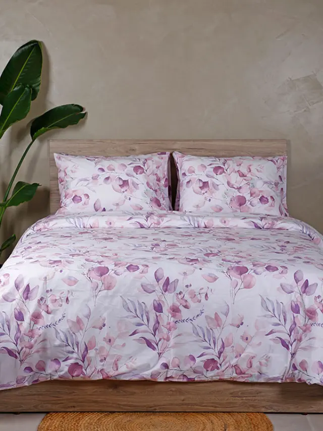 Σετ Σεντόνια Cotton Feelings 932 Lila Μονό με λάστιχο(105x205+30) Sunshine 2
