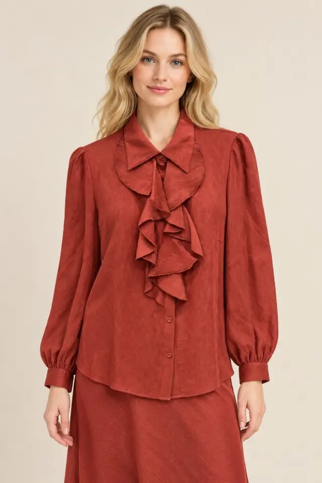 THE KORNER BLOUSE (T26219042-RED) - M