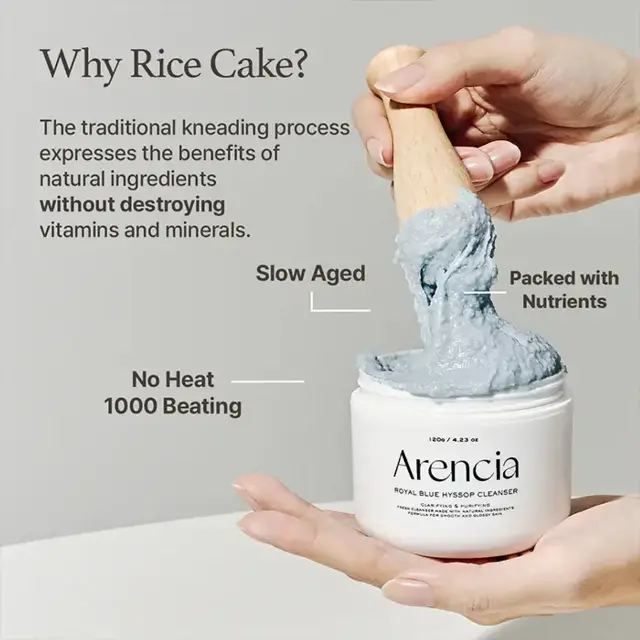 Arencia Fresh Blue Hyssop Rice Mochi Cleanser, Καθαριστικό Προσώπου για Λιπαρές & Ακνεϊκες Επιδερμίδες με βάση το Ρύζι 120g 2
