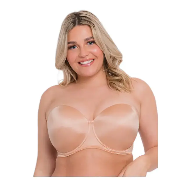 Curvy Kate Γυναικείο Σουτιέν Μεγάλα Μεγέθη Smoothie Strapless Moulded, Χρώμα Latte