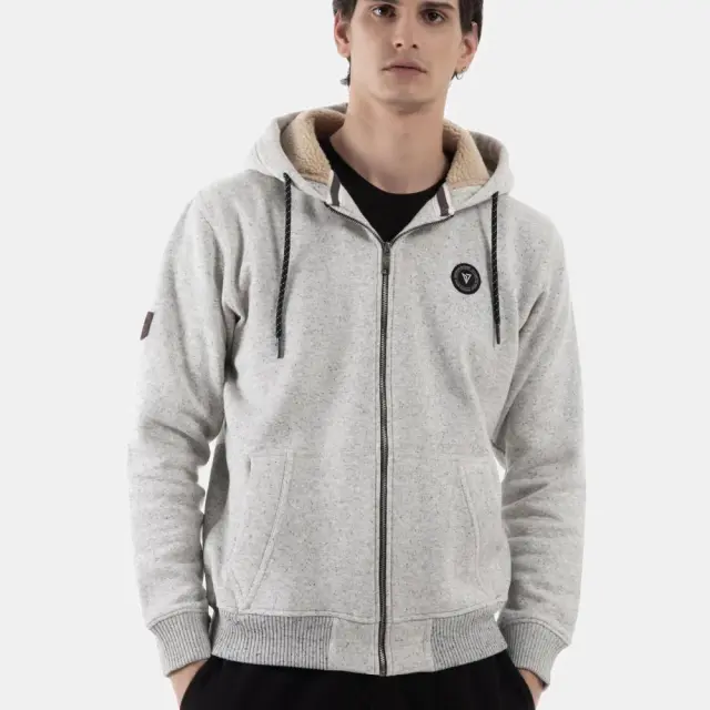 MAGNETIC NORTH ZIPPER HOODIE SHERPA - S