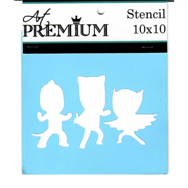 Στένσιλ Art Premium - 10x10cm - Ήρωες με Πυτζάμες