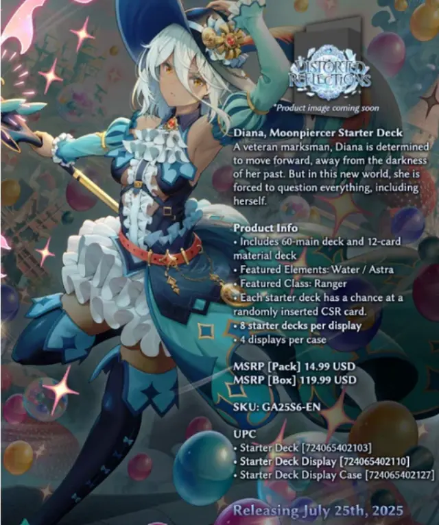 Grand Archive Distorted Reflection Diana, Moonpiercer Starter Deck - EN 2