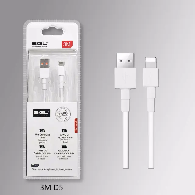 Καλώδιο φόρτισης & data - USB to Lightning - 3m - D5 -194721 2