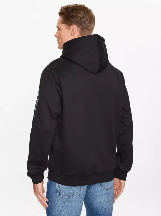 Calvin Klein - Ανδρικό Φούτερ Με Κουκούλα και Τσέπες J30J323429-BEH Μαύρο 3