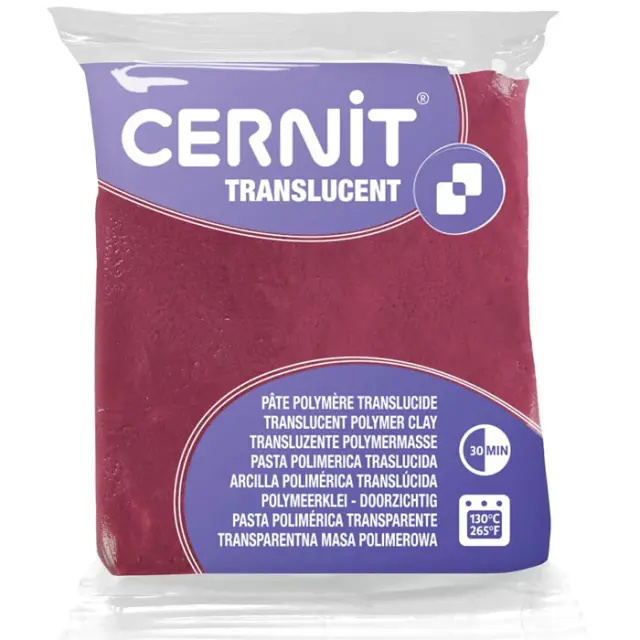 Πολυμερικός Πηλός Cernit Translucent No411 - Bordeaux Red - 56gr
