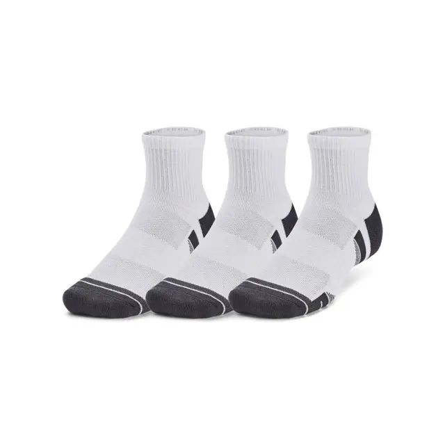 Under Armour Unisex Performance Tech 3 Pack Quarter Socks Άσπρο 1379510-100 (Under Armour) - Large 2