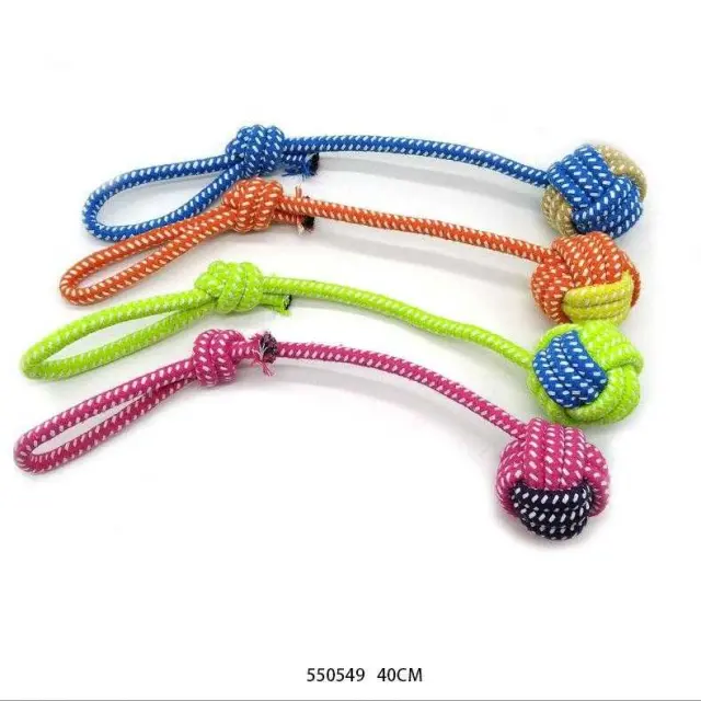 Παιχνίδι σκύλου σχοινί με μπάλα - 40cm - 12pcs - 550549 2