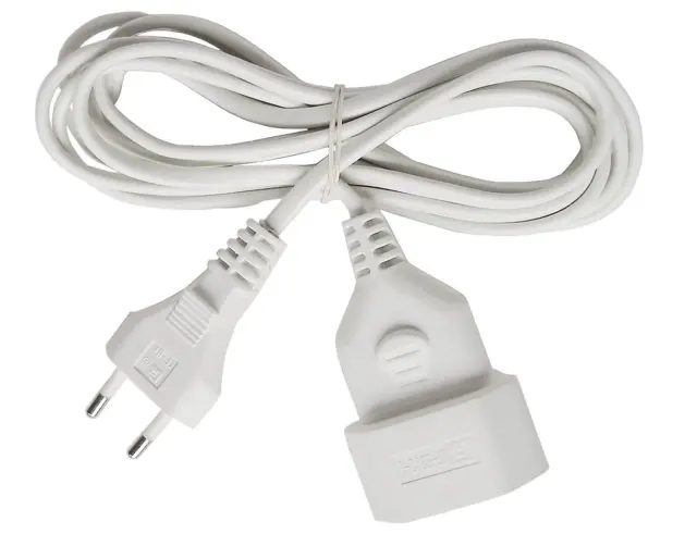 Brennenstuhl Plastic extension cable 5m white H03VVH2-F 2x0,75 (1161670) (BNN1161670) 3