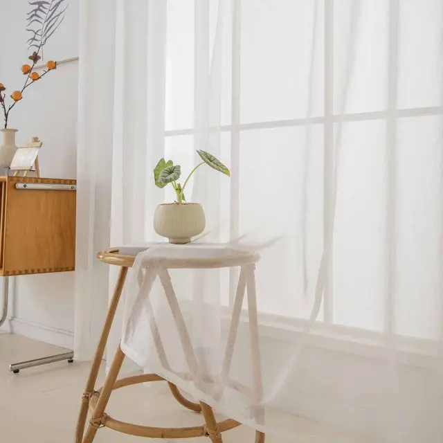Beauty Home Ύφασμα κουρτίνας με το μέτρο γάζα Sharp Art 8448 Φ300 Εκρού 3